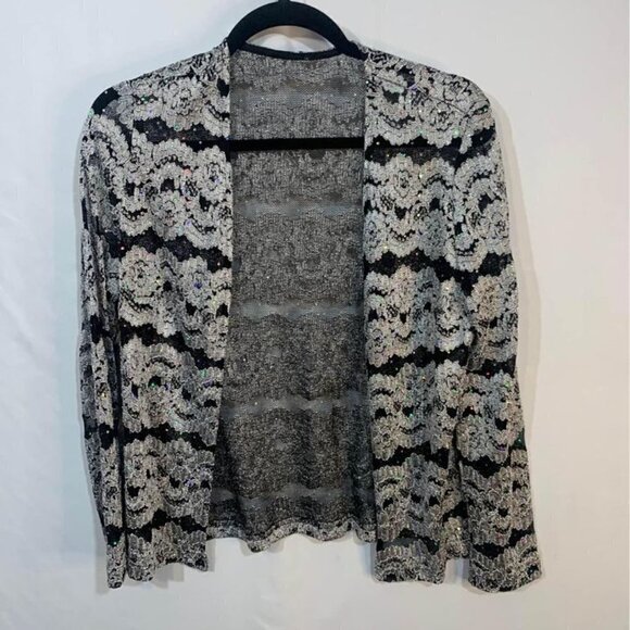𝅺WOMAN’S formal cardigan. Black and silver. Size medium. Excellent condition. - Picture 8 of 8